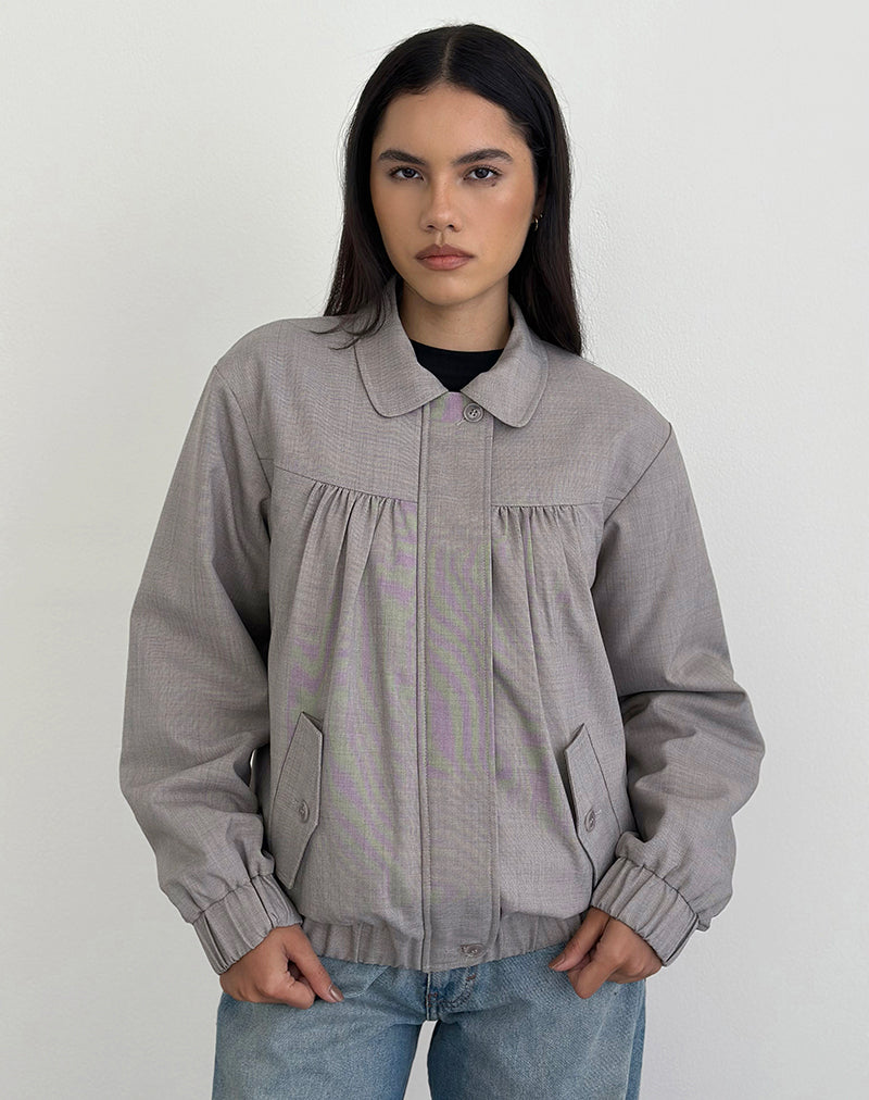 Cindari Collared Jacket in Grey