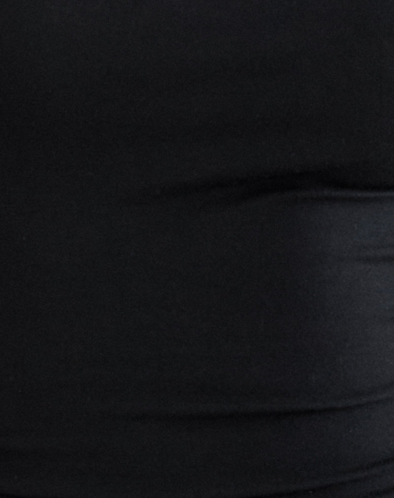 Danama One Shoulder Top in Jersey Black