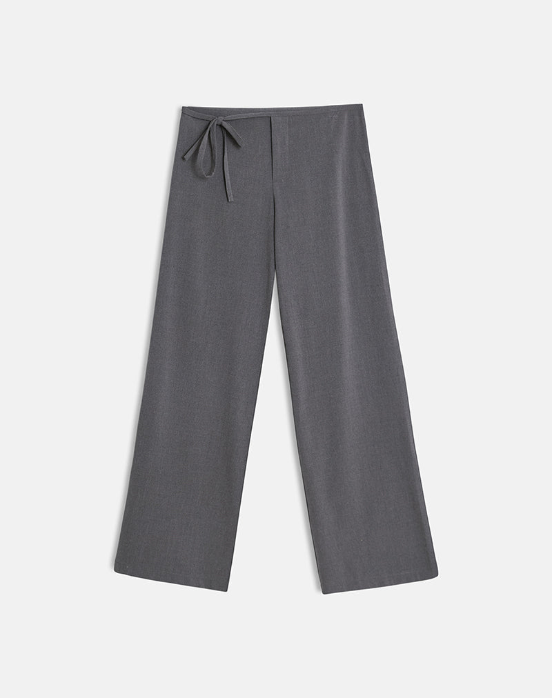 Diomira Trouser in Grey with Tie